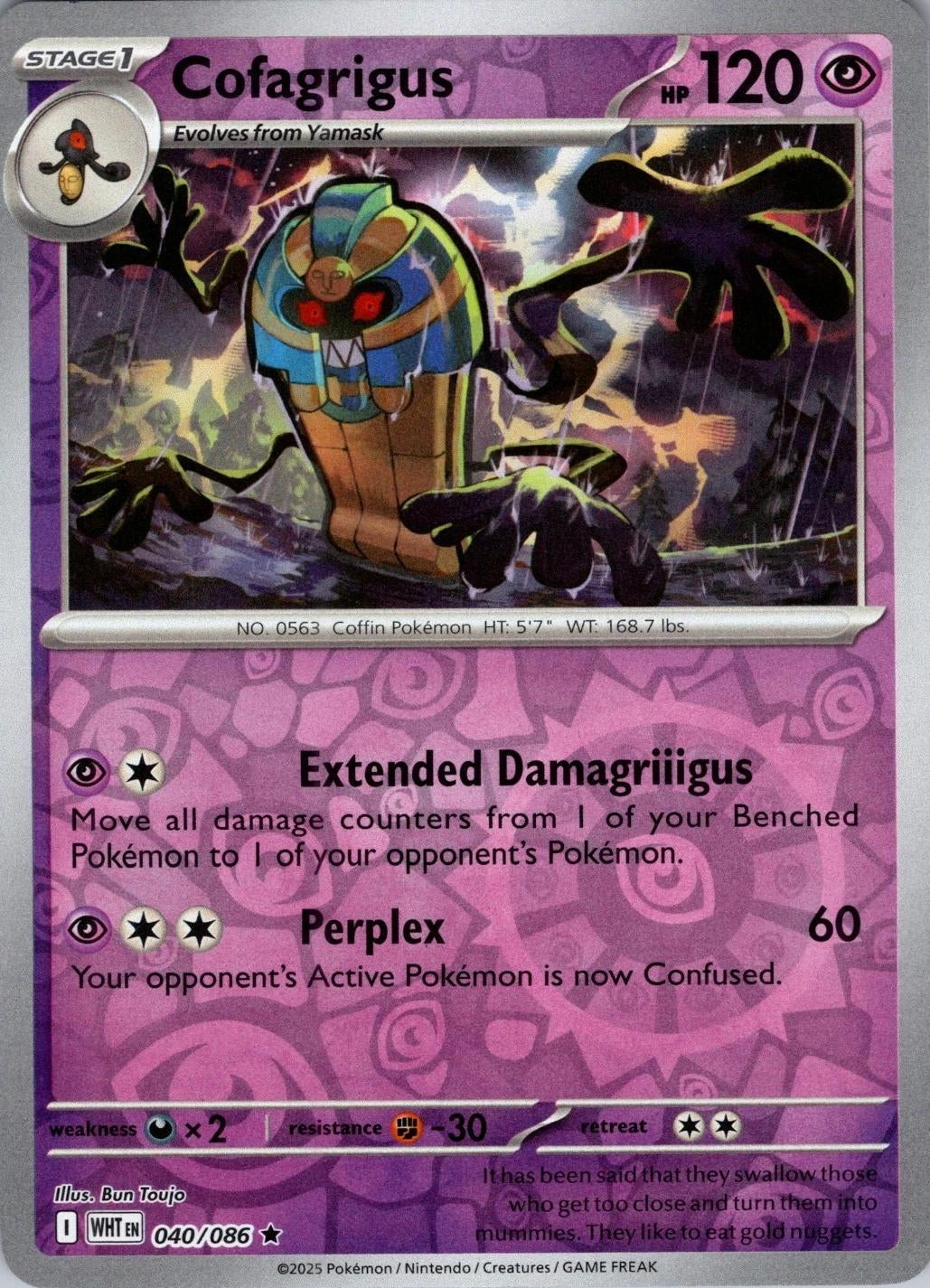 White Flare Cofagrigus #40/86 Reverse Holo